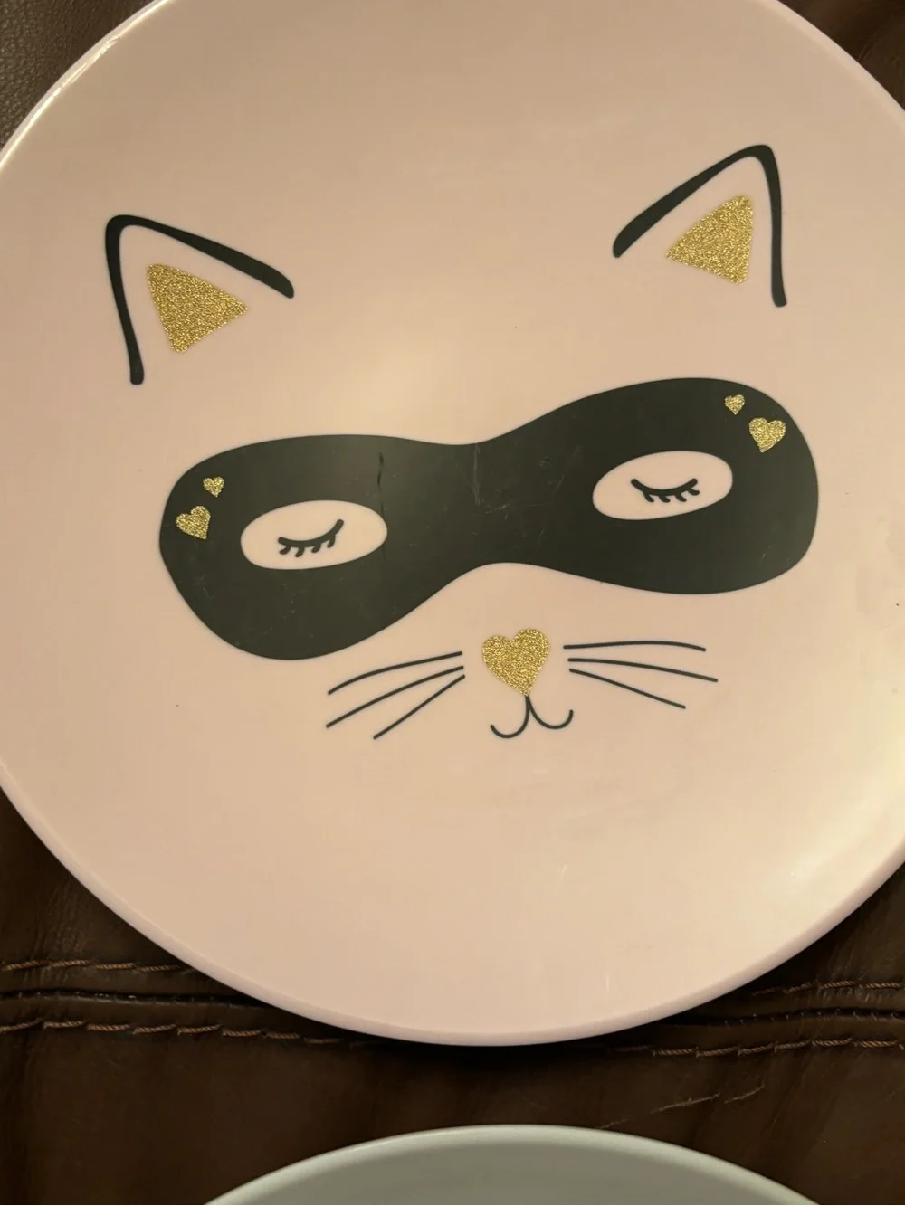 Cute Masked Animal Dessert Plates - Pink & Gray Melamine Set - Pottery Barn
